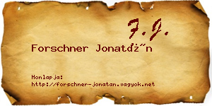 Forschner Jonatán névjegykártya